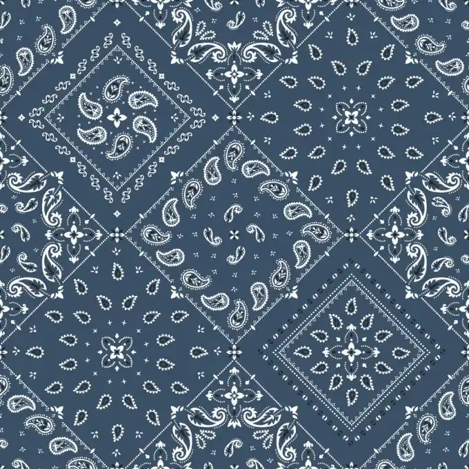 Markenware Cretonne-Stoff Paisley jeansblau