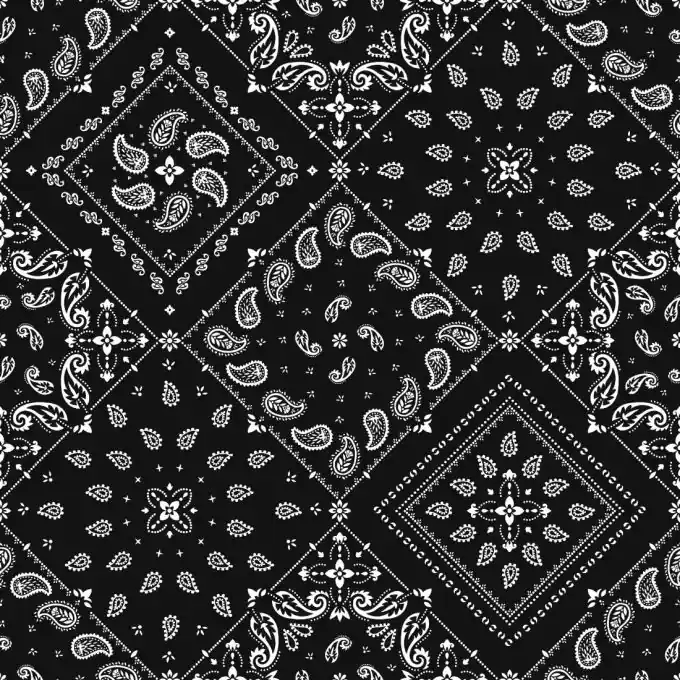 Cretonne-Stoff Paisley schwarz Neue Ware
