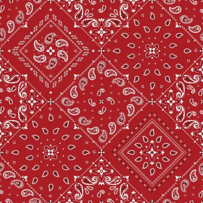 Neu Cretonne Bandana Paisley Rot