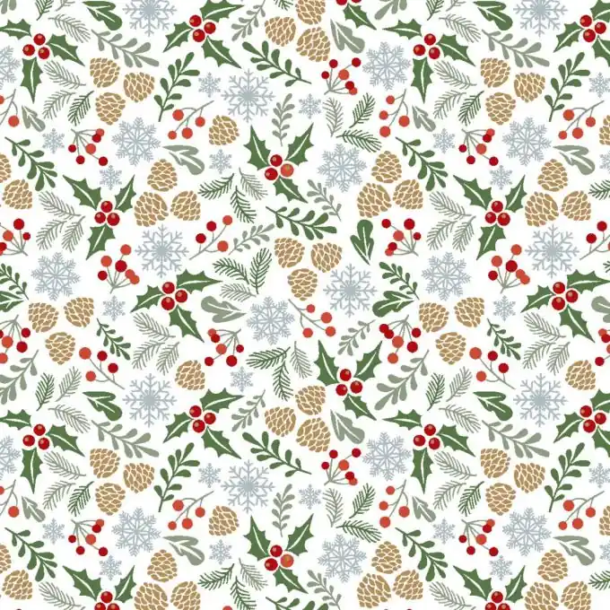 Cretonne Weihnachten Eulen Schneeflocken Rot Preisknaller