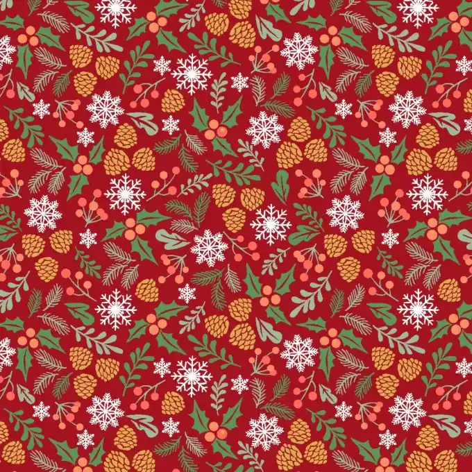 Rabatt Cretonne Weihnachten Eulen Schneeflocken Weiß