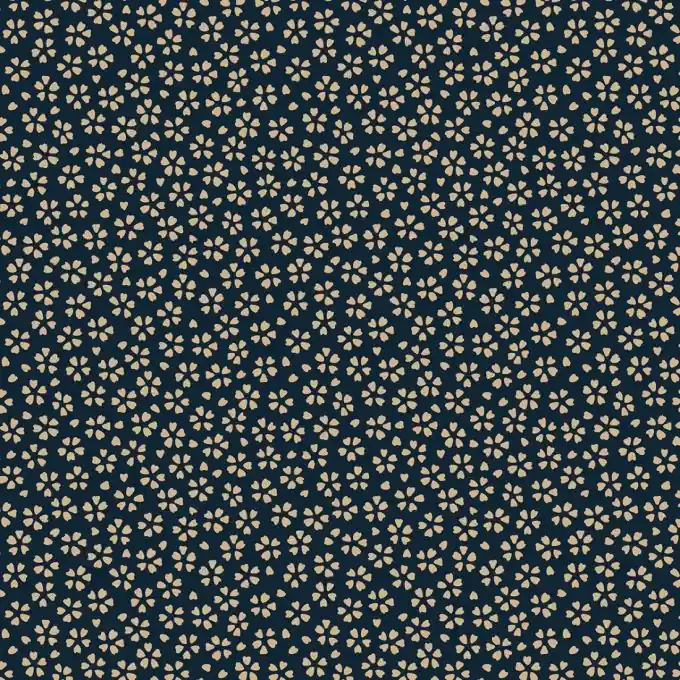 Geprüft Beschichteter Baumwollstoff Denim Blumen Ecru