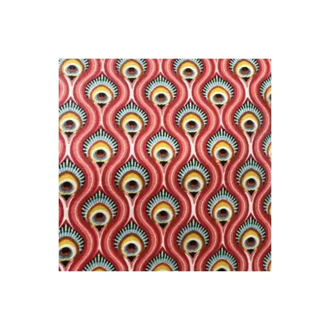 Beschichtete Cretonne Pfauenfedern Blassrosa Preiswert