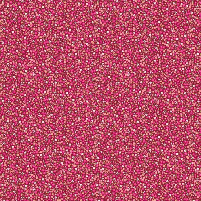 Beschichteter Baumwollstoff Rot Blumen Rosa Sofort Bestellen