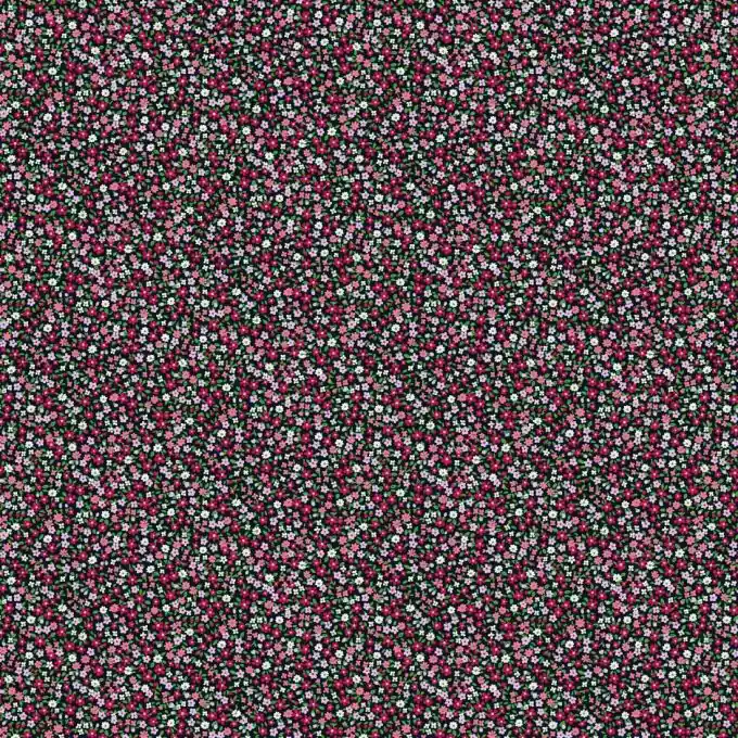 Handgefertigt Beschichteter Baumwollstoff Schwarz Blumen Orange