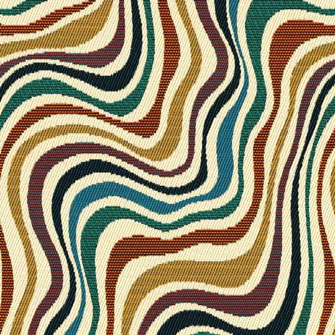 Online Kaufen Jacquard Marmor 70s Bunt