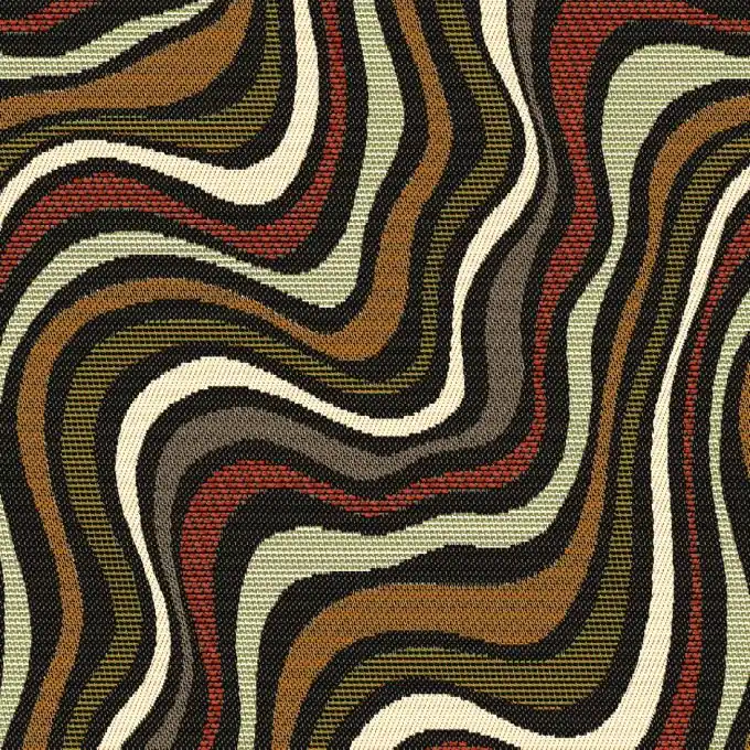 Schneller Versand Jacquard Marmor 70s Khaki