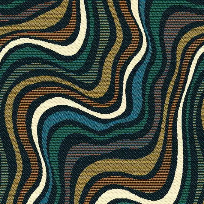 Sonderangebot Jacquard Marmor 70s Türkis