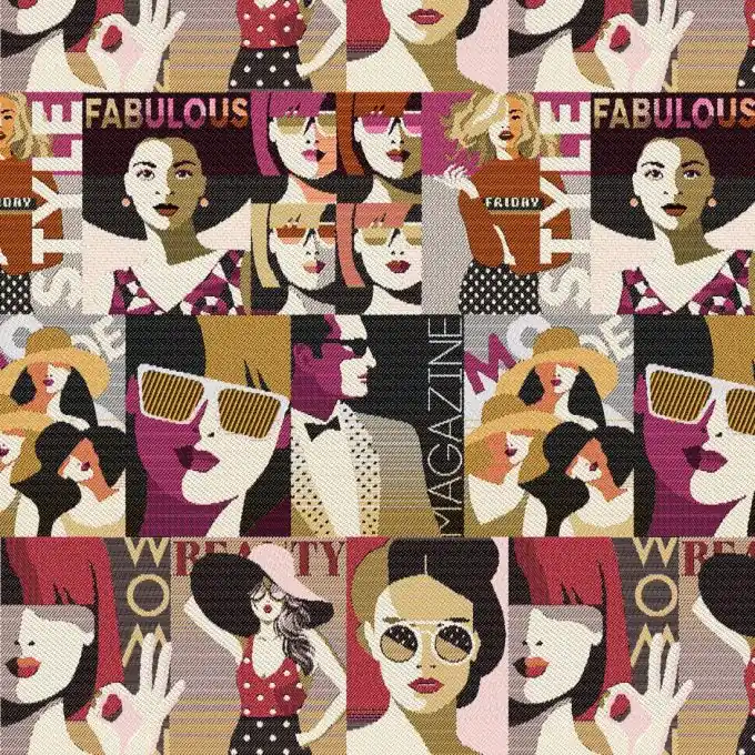 Geprüft Jacquard Beauty Magazin Rosa