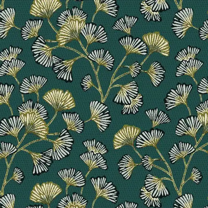 Ab Werk Jacquard Gingko Biloba Grün