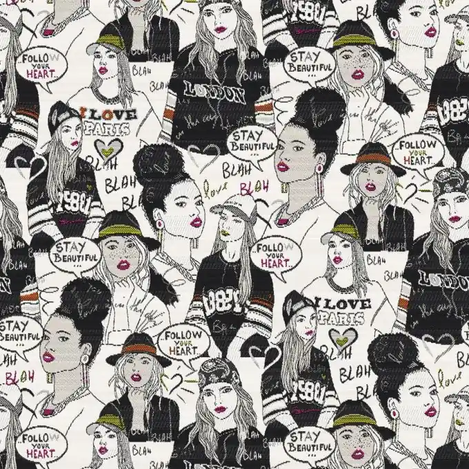 Mengenrabatt Jacquard Frauen Weiß