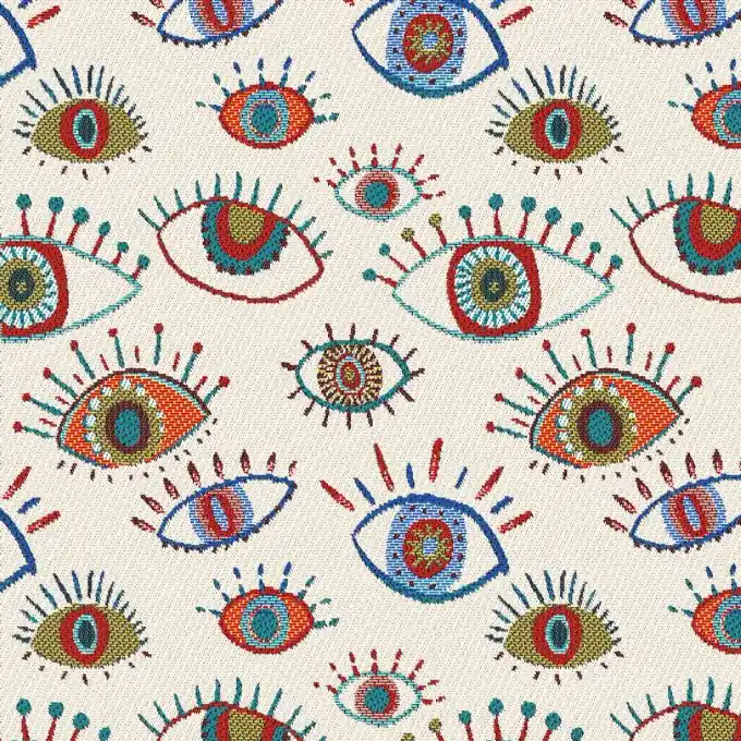 Top-Angebot Jacquard Augen Weiß