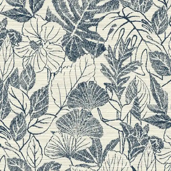 Heute Kaufen Jacquard Hibiskus Blau