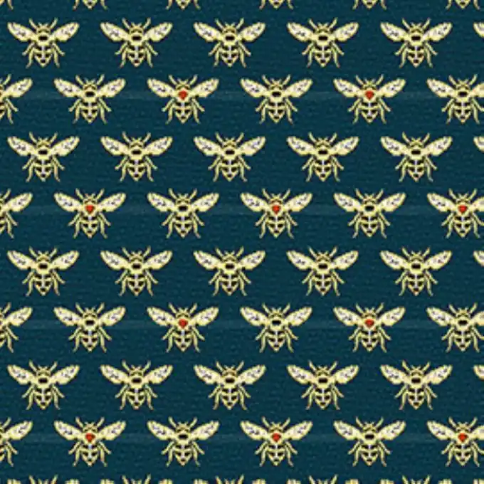 Jacquard Bienen Blau Original