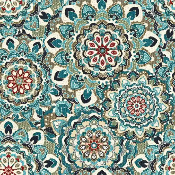 Jacqyard Blau Mandala Neue Ware