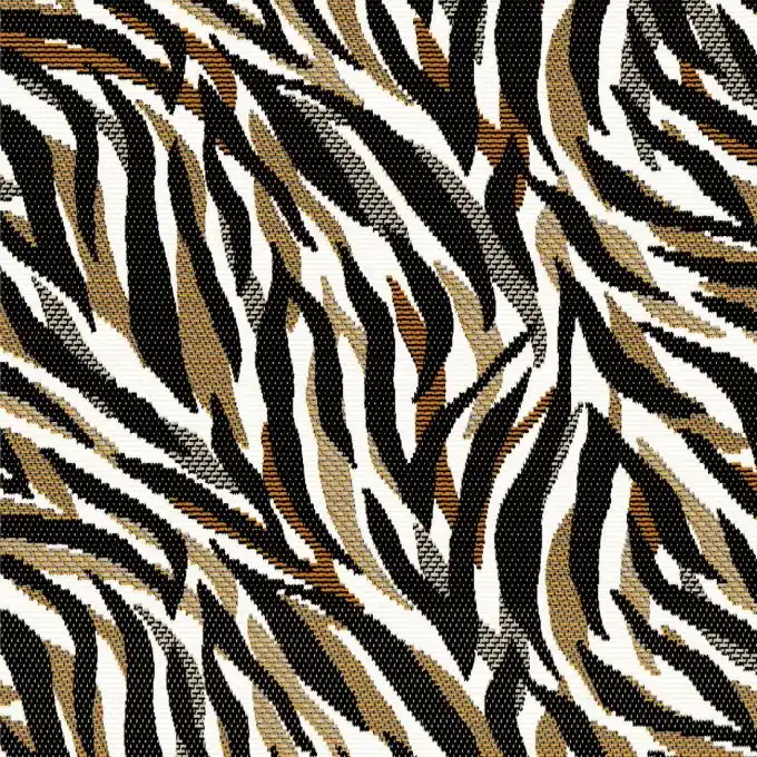 Jacquard Zebra Khaki Schneller Versand