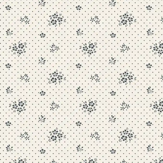 Popeline Viskose Ecru Punkte Blumen Grau Top-Qualität