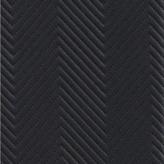Super-Preis Kunstleder Polsterstoff Zickzack Schwarz