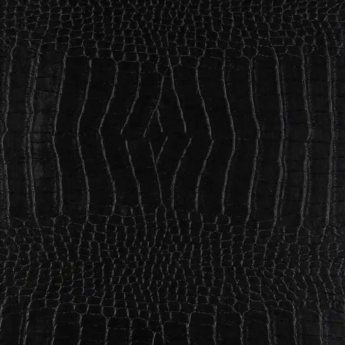 Kunstleder Polsterstoff Krokodil Schwarz Geprüft