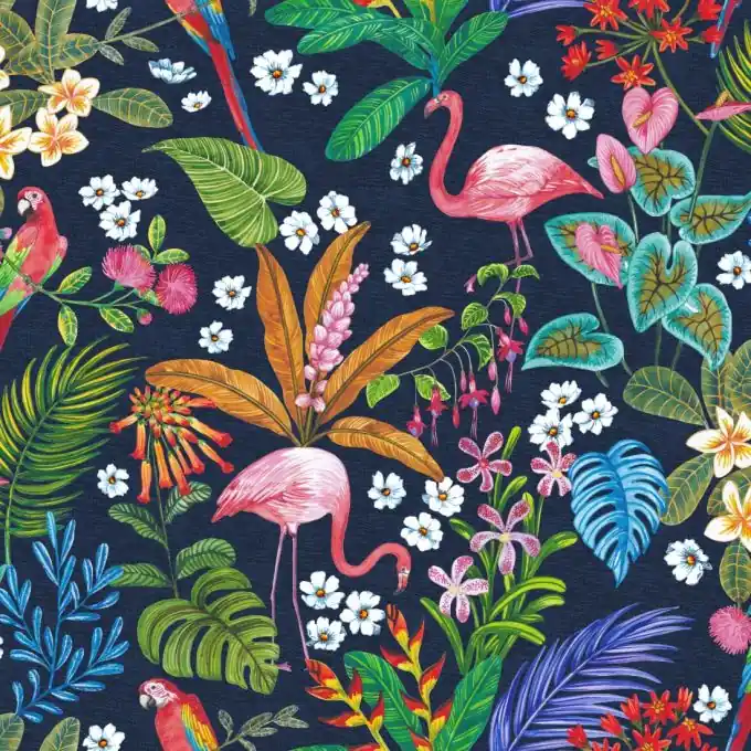 Outdoorstoff Flamingo Marineblau Ab Werk