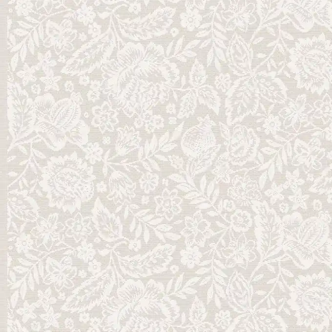 Markenprodukt Jacquard Piqué Blumen 3D extra breit ecru