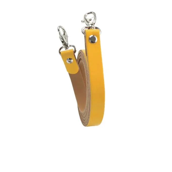 Markenprodukt Riemen Schultertasche Leder Karabinerhaken Ringe Curry – Miyako