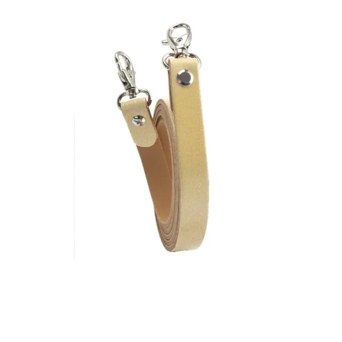 Weltweiter Versand Riemen Schultertasche Leder Karabinerhaken Ringe Goldfarben – Miyako