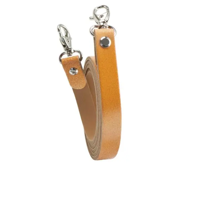 Riemen Schultertasche Leder Karabinerhaken Ringe Kupferfarben – Miyako Günstig