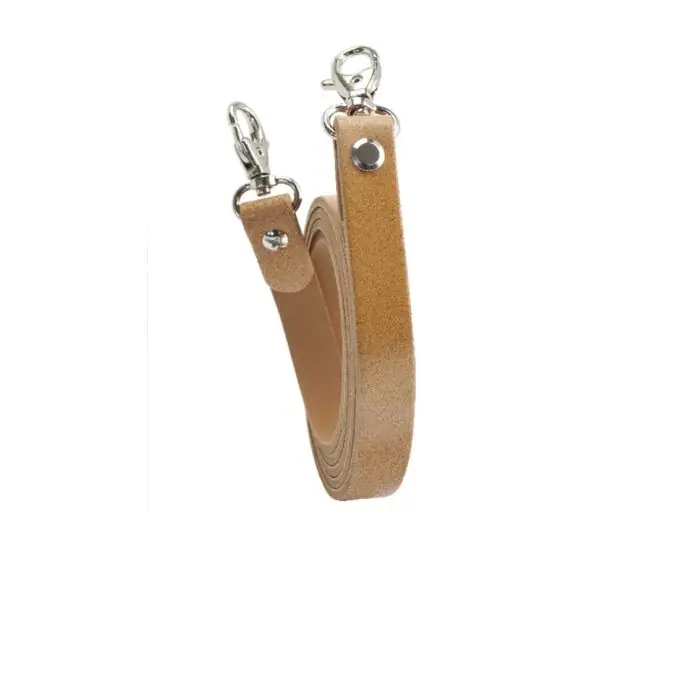 Riemen Schultertasche Leder Karabinerhaken Ringe Bronzefarben – Miyako Nur Heute