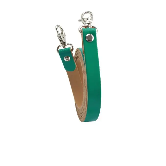 Preisknaller Riemen Schultertasche Leder Karabinerhaken Ringe Mint – Miyako
