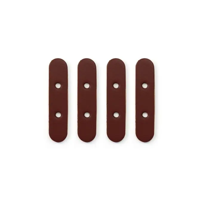Handgefertigt 4 Lederverstärkungen für Riemen Nussbraun – Miyako