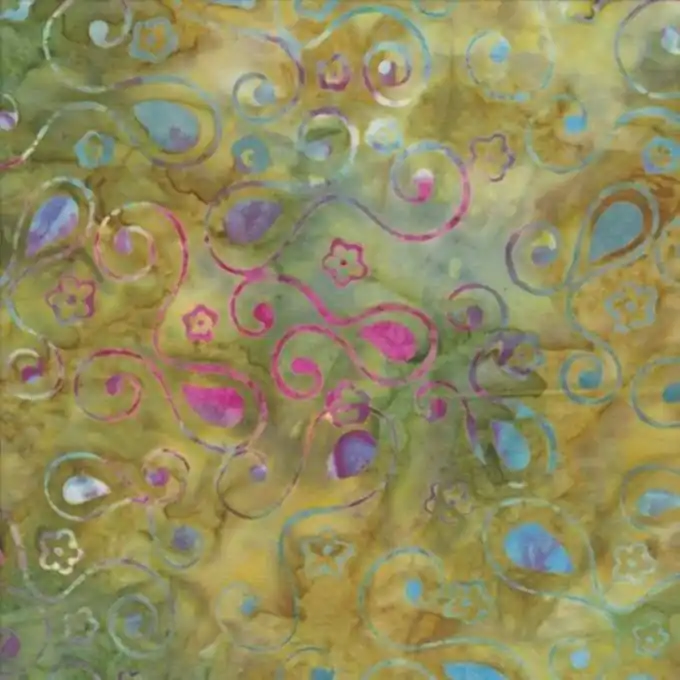 Baumwollstoff Batik Arabeske Bunt Wochenendangebot