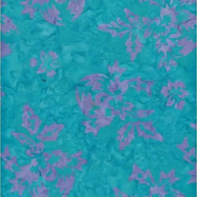 Expressversand Baumwollstoff Batik Türkis/Flieder