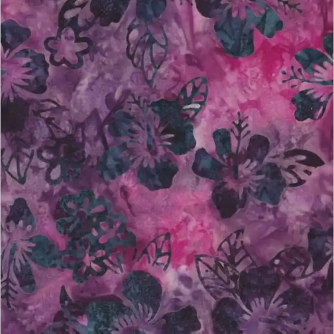 Baumwollstoff Batik Blumen Pink Versand Am Gleichen Tag