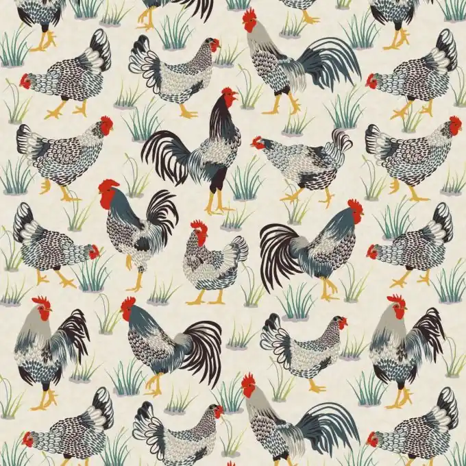 Geschirrtuch Bauernhof ecru 50×70 cm Direktkauf