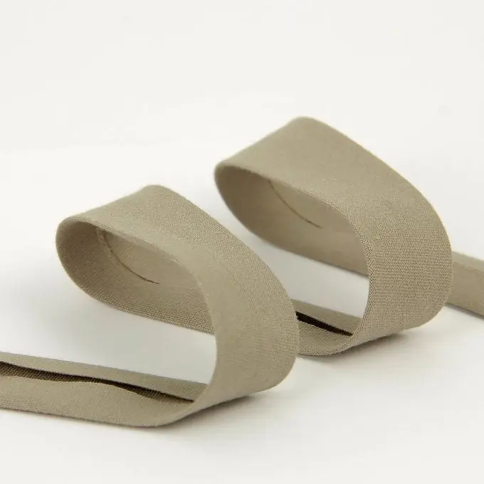 Sale Schrägband Bio Baumwolle 20mm Taupe