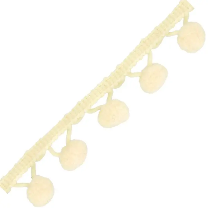 Knallerangebot Borte mit Pompons Senfgelb 10 mm