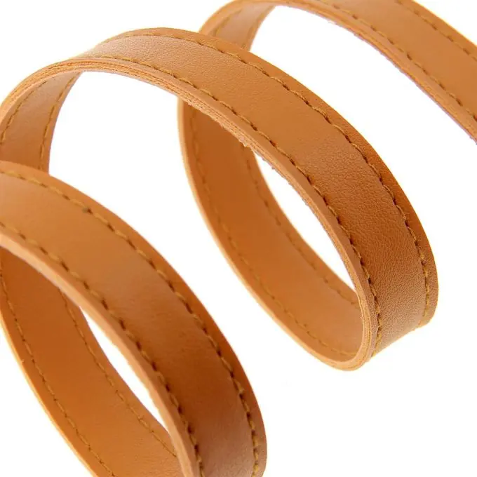 Preisreduziert Gurtband aus Kunstleder senfgelb 15 mm