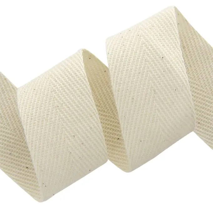 Kostenloser Rückversand Band Baumwolle Creme 30mm