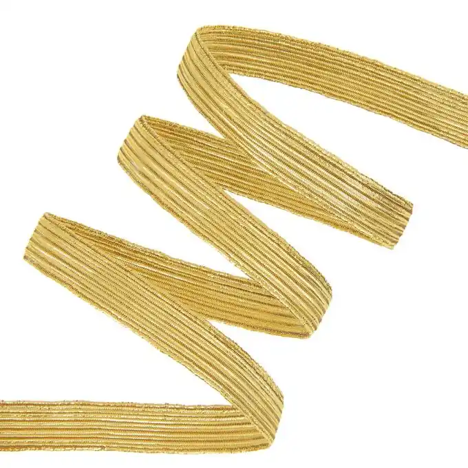 Neu Geflochtenes Gummiband 11 mm Gold