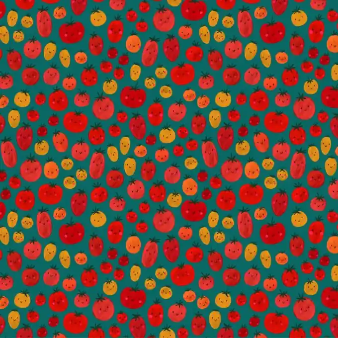 Jetzt Bestellen Popeline Baumwolle Dashwood blau Tomaten Party