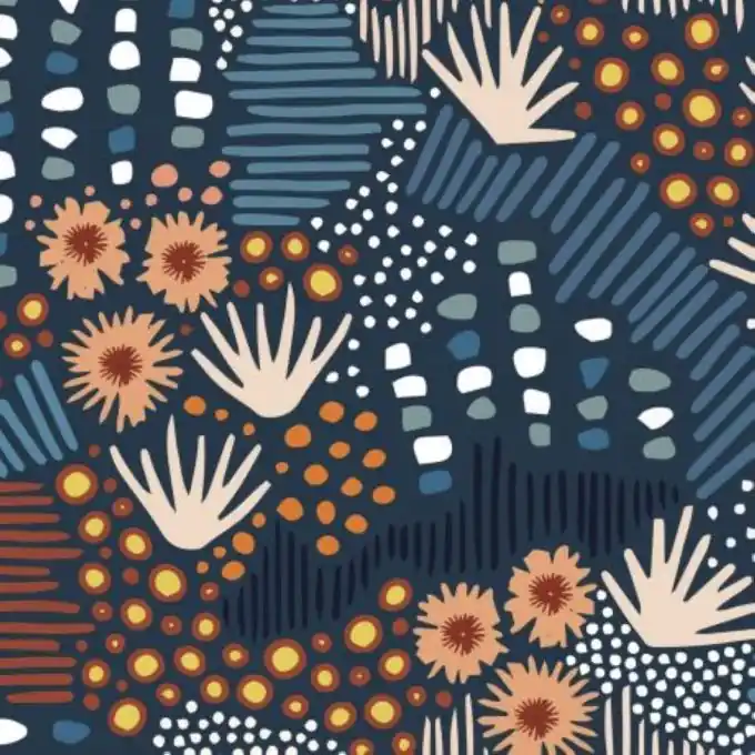 Popeline Baumwolle Idigo Blumen – Dashwood Nur Heute