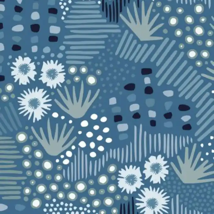 Nur Für Kurze Zeit Popeline Baumwollstoff Blaugrau Blumenmuster 110cm Dashwood