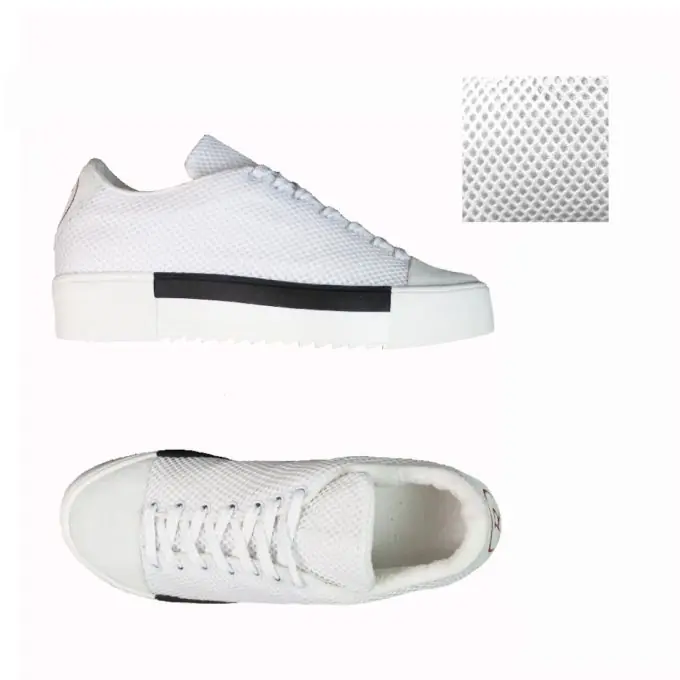 Sneakers mit weißem Mesh und Wildleder in Größe 36, personalisierbar Begrenztes Angebot