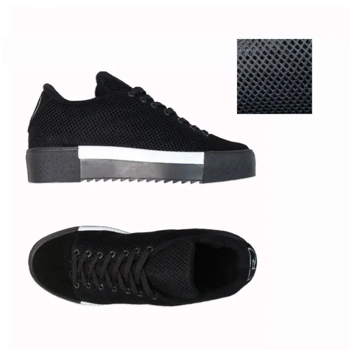 Sneakers aus schwarzem Wildleder und Mesh in Größe 40, die personalisiert werden können. Sofort Bestellen