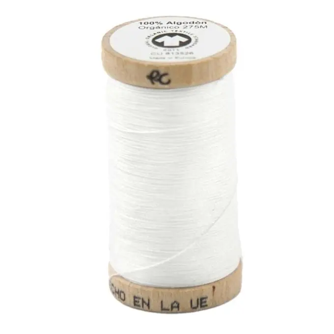 Premium Nähgarn aus Bio-Baumwolle 275 m weiß
