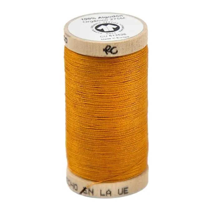 Nähgarn aus Bio-Baumwolle 275 m honigfarben Mengenrabatt