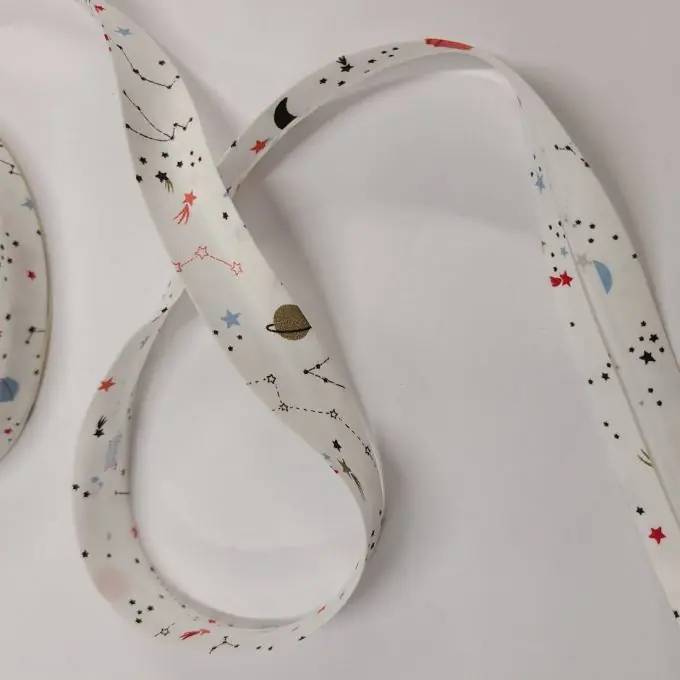 Super-Preis Schrägband aus Bio-Baumwolle 18 mm Weltall écru