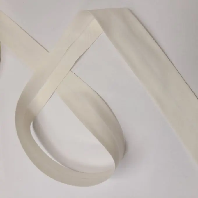 Hochwertig Dehnbares Schrägband aus Baumwolle écru