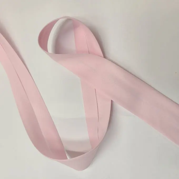 Im Trend Dehnbares Schrägband aus Baumwolle zartrosa
